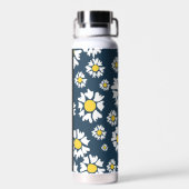 Daisy Muster, White Daisies, Ihr Name Trinkflasche (Rückseite)