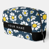 Daisy Muster, White Daisies, Ihr Name Waschbeutel (Rechte Ecke)