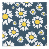 Daisy Muster, White Daisies, Ihr Name Würfel (Vorderseite)