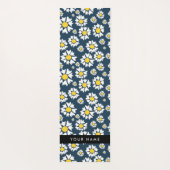 Daisy Muster, White Daisies, Ihr Name Yogamatte (Rückseite)
