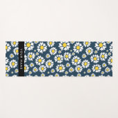 Daisy Muster, White Daisies, Ihr Name Yogamatte (Vorderseite (Horizontal))