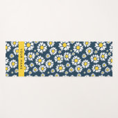 Daisy Muster, White Daisies, Ihr Name Yogamatte (Vorderseite (Horizontal))