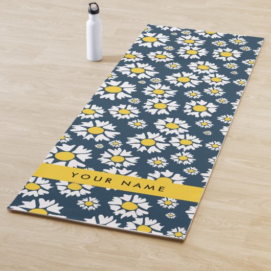 Daisy Muster, White Daisies, Ihr Name Yogamatte (Beispiel)