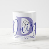 Daisy Name Bedeutung Monogramm Jumbo-Tasse (Vorderseite)