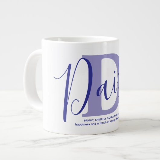 Daisy Name Bedeutung Monogramm Jumbo-Tasse (Vorderseite Links)