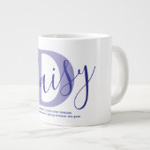 Daisy Name Bedeutung Monogramm Jumbo-Tasse (Vorderseite Rechts)