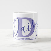 Daisy Name Bedeutung Monogramm Jumbo-Tasse (Vorderseite)