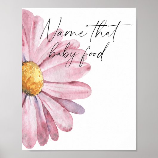 Daisy - Name für Babynahrung Poster (Vorne)