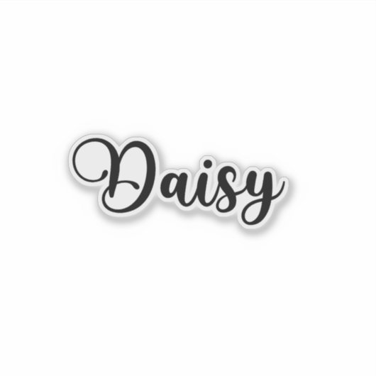 Daisy Name - Handgeschriebene Kalligrafie Aufkleber (Vorderseite)