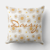 Daisy name reveal custom retro daisy boho flower kissen (Vorderseite)