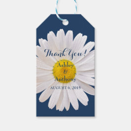 Daisy Navy Blue White Wedding Vielen Dank für Ihre Geschenkanhänger