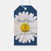 Daisy Navy Blue White Wedding Vielen Dank für Ihre Geschenkanhänger (Rückseite)