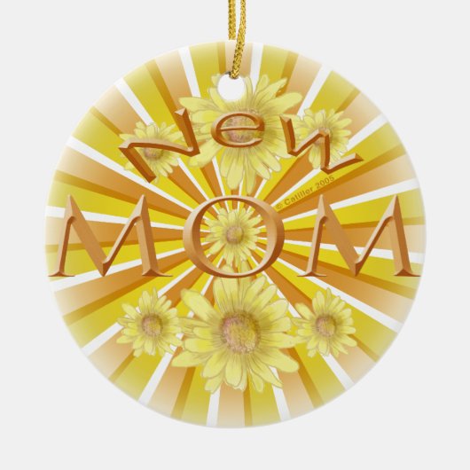Daisy Neue Mutter Keramik-Ornament Keramik Ornament (Vorne)