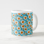 Daisy Niedlich White Blume Jumbo-Tasse (Vorderseite Rechts)