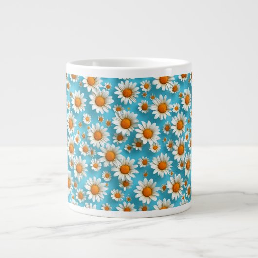 Daisy Niedlich White Blume Jumbo-Tasse (Vorderseite)