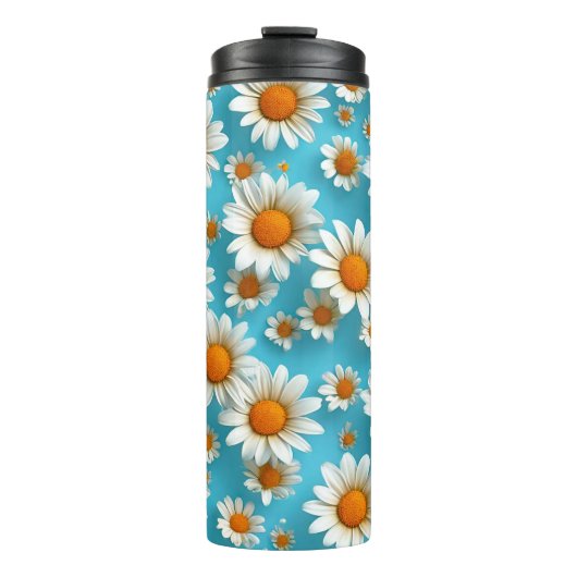 Daisy Niedlich White Blume Thermosbecher (Vorderseite)