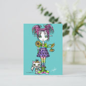 "Daisy" Niedliche Blume Kinderkarte und Kinderpost Postkarte (Stehend Vorderseite)