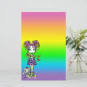 "Daisy" Niedliche Katzenarmband Briefpapier (Stehend Vorderseite)