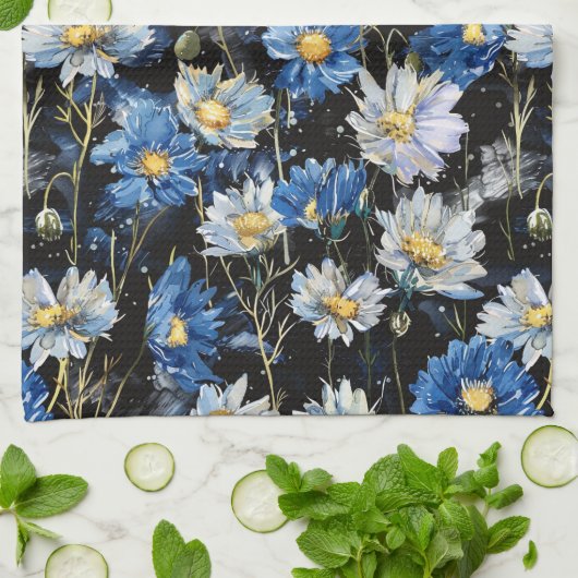 Daisy Night Dance Geschirrtuch (Gefaltet)