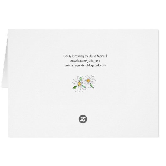 Daisy Note Card (Rückseite Horizontal)