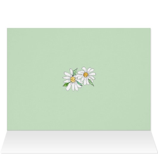 Daisy Note Card (Innenansicht Horizontal (Oben))