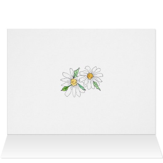 Daisy Note Card (Innenansicht Horizontal (Oben))