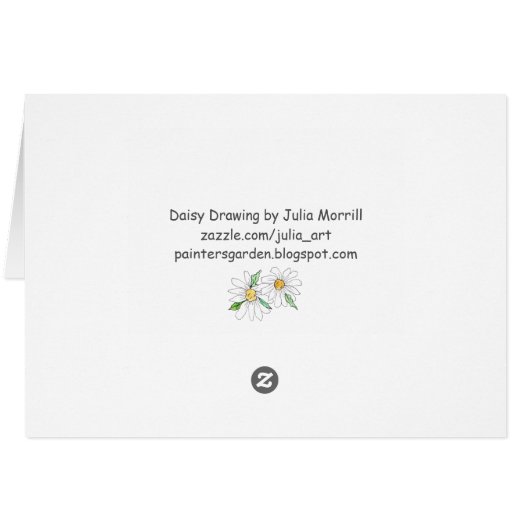Daisy Note Card (Rückseite Horizontal)