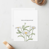 Daisy Note Card Mitteilungskarte (Vorderseite/Rückseite Beispiel)