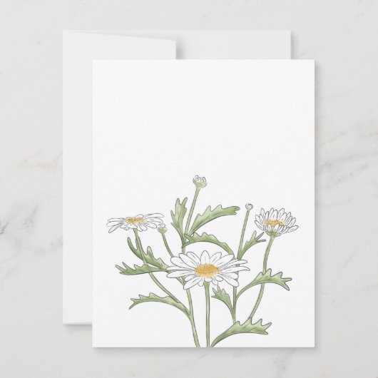 Daisy Note Card Mitteilungskarte (Rückseite)