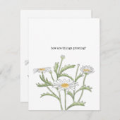 Daisy Note Card Mitteilungskarte (Vorne/Hinten)