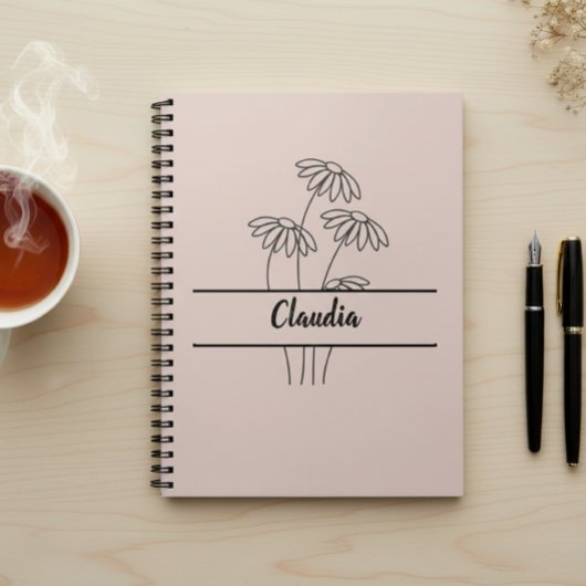 Daisy notebook, Back to school, Gift for girls Notizblock