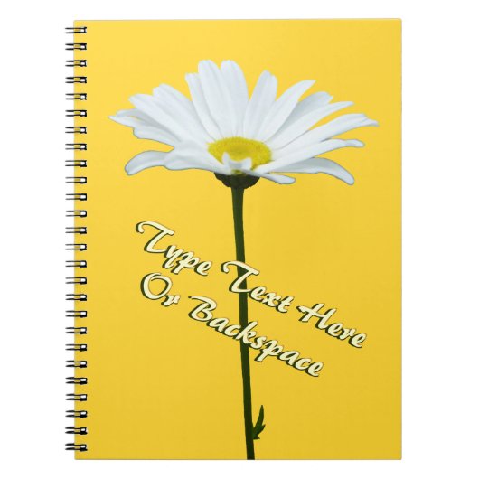 Daisy Notebook Personalisierte Daisy Blume Noteboo Notizblock (Vorderseite)