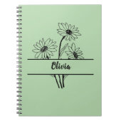 Daisy notebook personalized gift for girls notizblock (Vorderseite)