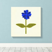Daisy Ocean Blue Canvas Print Leinwanddruck (Insitu (Holzboden))