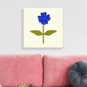 Daisy Ocean Blue Canvas Print Leinwanddruck (Insitu (Wohnzimmer))