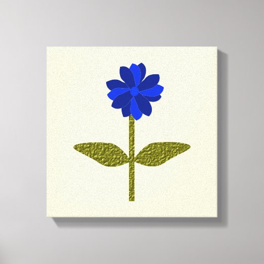Daisy Ocean Blue Canvas Print Leinwanddruck (Vorderseite)
