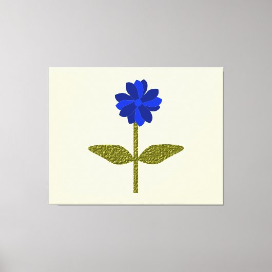 Daisy Ocean Blue Canvas Print Leinwanddruck (Vorderseite)