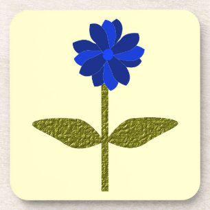 Daisy Ocean Blue Cork Untersetzer