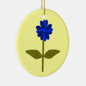 Daisy Ocean Blue Custom Geburtstag Keramikornament (Rechts)