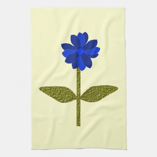 Daisy Ocean Blue Kitchtuch Handtuch (Vertikal)