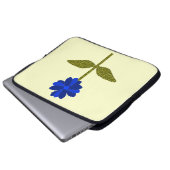 Daisy Ocean Blue Laptop Bag Laptopschutzhülle (Vorne Knopf)
