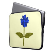 Daisy Ocean Blue Laptop Bag Laptopschutzhülle (Vorderseite Links)