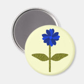 Daisy Ocean Blue Magnet (Vorderseite/Rückseite)