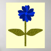 Daisy Ocean Blue Print Poster (Vorne)