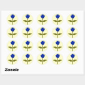 Daisy Ocean Blue Sticker (Blatt)
