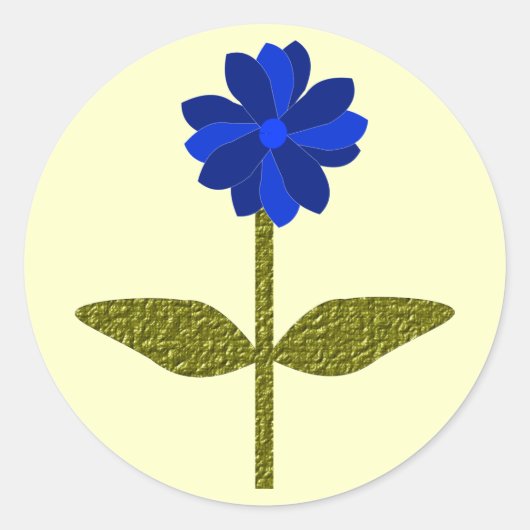 Daisy Ocean Blue Sticker (Vorderseite)