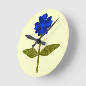 Daisy Ocean Blue Wall Clock Runde Wanduhr (Winkel)