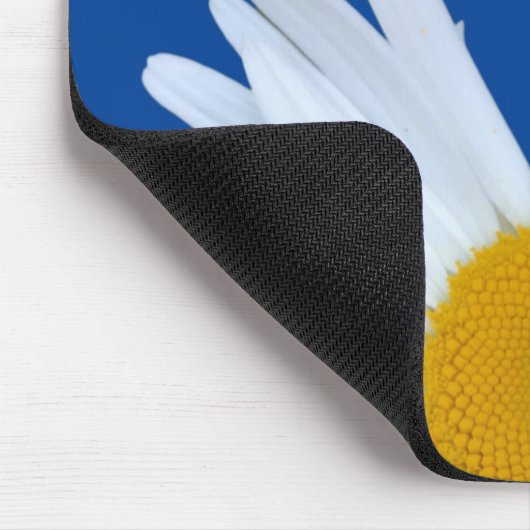 Daisy Ocean Blue White Script Mousepad (Ecke)