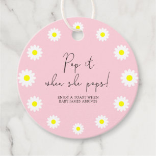 Daisy - Öffne es, wenn sie platzt Baby Shower Geschenkanhänger