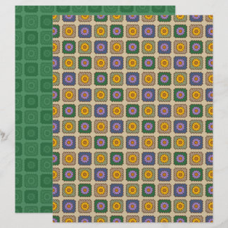 Daisy-Oma-Quadrate-Schrappbuchpapier